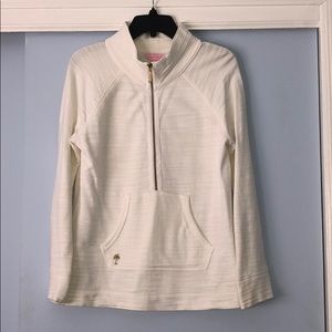 Lily Pulitzer White Quarterzip Sweatshirt